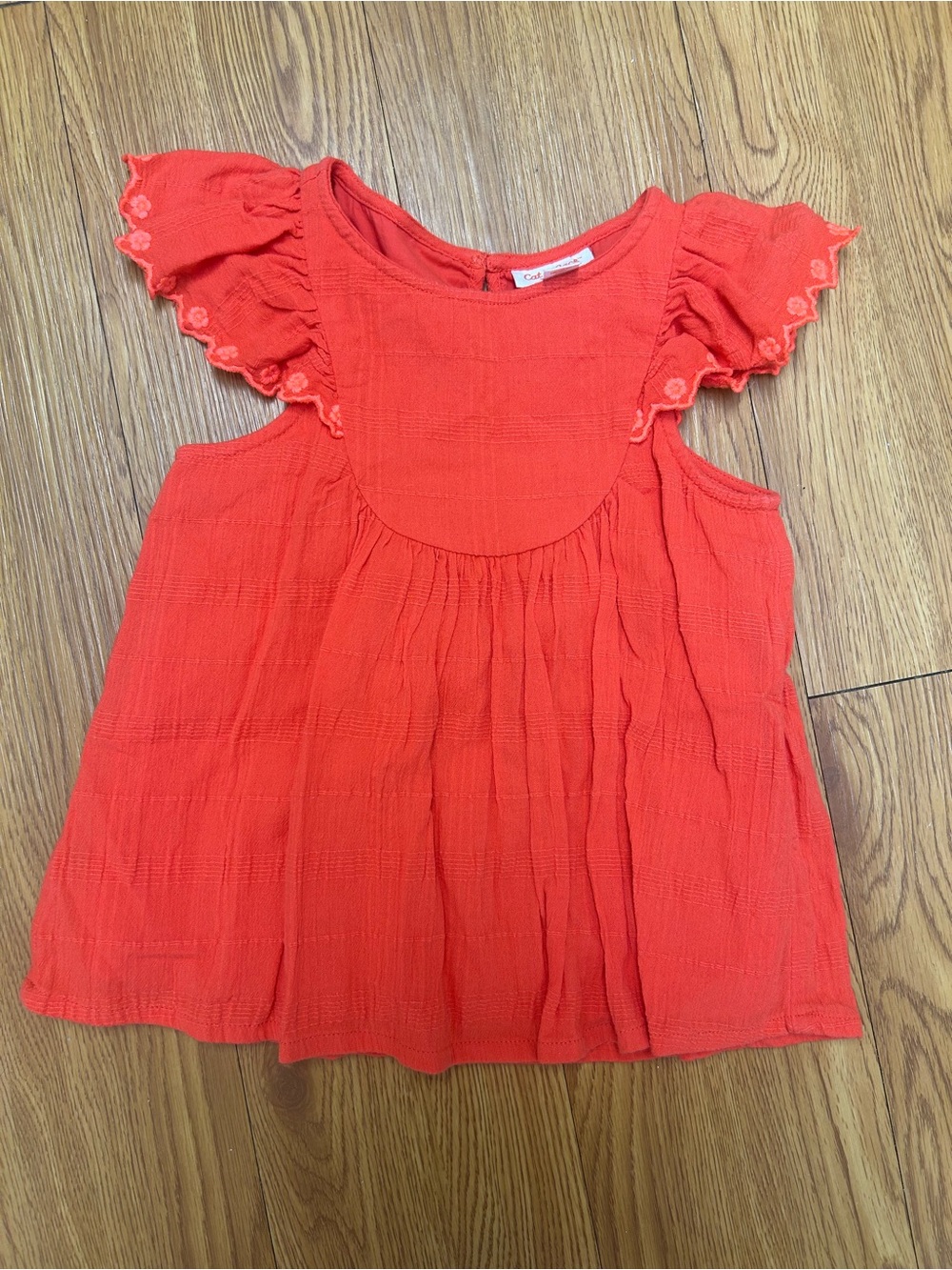 Girls Ruffle Sleeve Top